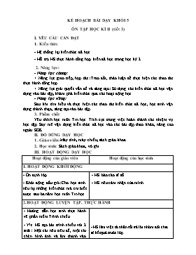 Kế hoạch bài dạy Tin học Lớp 3, 4, 5 - Tuần 32 - Năm học 2021-2022 - Trịnh Đức Hữu