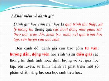 Kiểm tra đánh giá môn tiếng việt theo hướng phát triển phẩm chất, năng lực