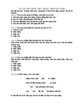 Ôn tập lần 2 môn Tiếng Việt Lớp 2