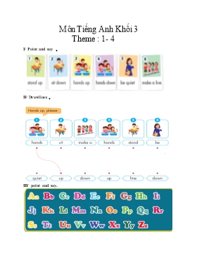 Ôn tập môn Tiếng Anh Khối 3