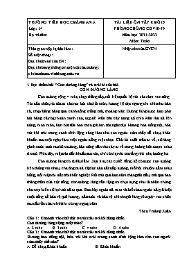 Tài liệu ôn tập lần 13 môn Tiếng Việt Khối 5 - Năm học 2021-2022 - Trường Tiểu học Chánh An A (Có đáp án)