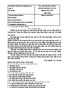 Tài liệu ôn tập lần 14 môn Tiếng Việt Khối 5 - Năm học 2021-2022 - Trường Tiểu học Chánh An A (Có đáp án)