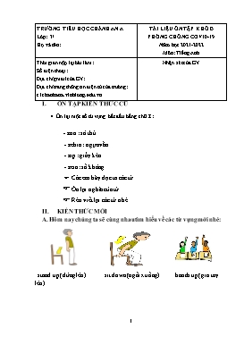 Tài liệu ôn tập lần 2 môn Tiếng Anh Khối 3 - Năm học 2021-2022 - Trường Tiểu học Chánh An A (Có đáp án)