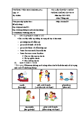 Tài liệu ôn tập lần 2 môn Tiếng Anh Khối 5 - Năm học 2021-2022 - Trường Tiểu học Chánh An A (Có đáp án)