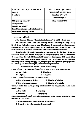 Tài liệu ôn tập lần 2 môn Tiếng Việt Khối 5 - Năm học 2021-2022 - Trường Tiểu học Chánh An A (Có đáp án)