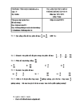 Tài liệu ôn tập lần 2 môn Toán Khối 5 - Năm học 2021-2022 - Trường Tiểu học Chánh An A (Có đáp án)
