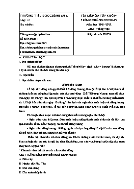 Tài liệu ôn tập lần 4 môn Tiếng Việt Khối 4 - Năm học 2021-2022 - Trường Tiểu học Chánh An A (Có đáp án)