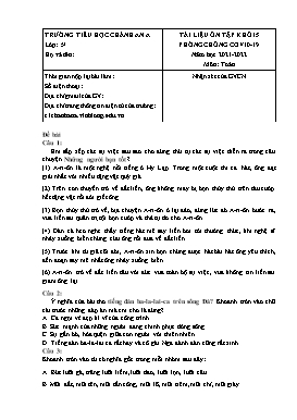 Tài liệu ôn tập lần 9 môn Tiếng Việt Lớp 5 - Năm học 2021-2022 - Trường Tiểu học Chánh An A (Có đáp án)