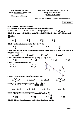 2 Đề kiểm tra đánh giá giữa học kì II Toán 8 - Năm học 2020-2021 - PGD Huyện Yên Thế (Có đáp án)
