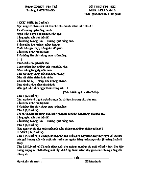 2 Đề thi HSG Ngữ văn 6 - Trường THCS Tân Sỏi