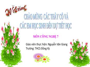 Bài giảng Công nghệ 7 - Bài 10: Phòng và trị bệnh cho vật nuôi - Nguyễn Văn Giang