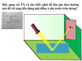 Bài giảng Khoa học tự nhiên 7 - Bài 13: Phản xạ ánh sáng