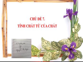 Bài giảng Khoa học tự nhiên 7 - Chủ đề 7: Tính chất từ của chất - Bài 15: Từ trường