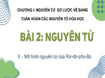 Bài giảng Khoa học tự nhiên 7 - Chương I: Nguyên tử. Sơ lược về bảng tuần hoàn các nguyên tố hóa học - Bài 2: Nguyên tử