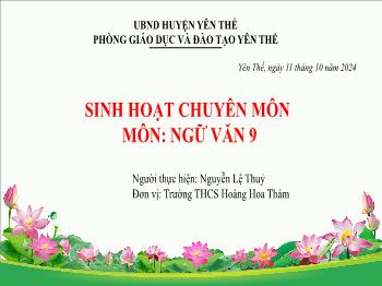 Bài giảng Ngữ văn 9 - Tiết 22: Thực hành đọc hiểu Kiều ở lầu Ngưng Bích - Năm học 2024-2025 - Nguyễn Lệ Thuỷ