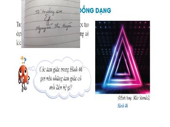 Bài giảng Toán 8 - Bài: Tam giác đồng dạng