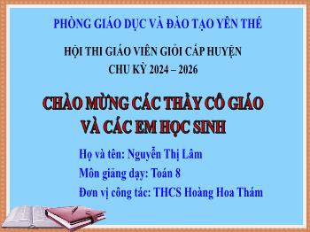 Bài giảng Toán 8 - Tiết 113: Luyện tập phương trình bậc nhất 1 ẩn - Nguyễn Thị Lâm