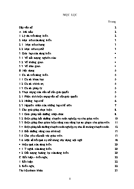 Biện pháp bồi dưỡng nâng cao chất lượng đội ngũ giáo viên trường THCS Hoàng Hoa Thám nhằm đáp ứng yêu cầu dạy học, giáo dục hiện nay