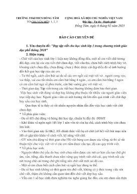 Dạy tập viết cho học sinh lớp 1 trong chương trình giáo dục phổ thông 2018