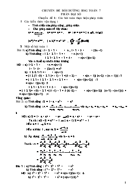Đề cương bồi dưỡng HSG Toán 7