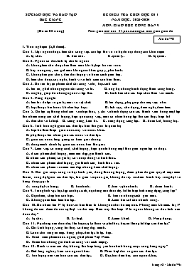 Đề kiểm tra chất lượng học kì I GDCD 9 - Mã đề 791 - Năm học 2023-2024 - Sở GD&ĐT Bắc Giang (Có đáp án)