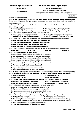 Đề kiểm tra chất lượng học kì I GDCD 9 - Mã đề 793 - Năm học 2023-2024 - Sở GD&ĐT Bắc Giang (Có đáp án)