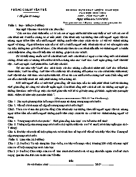 Đề kiểm tra chất lượng Ngữ văn 8 - Năm học 2022-2023 - PGD Yên Thế (Có đáp án)