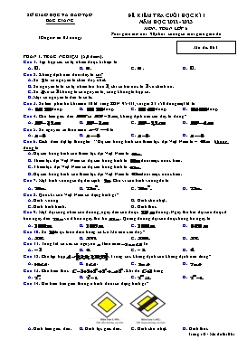 Đề kiểm tra cuối học kì I Toán 7 - Mã đề 061 - Năm học 2022-2023 - Sở GD&ĐT Bắc Giang
