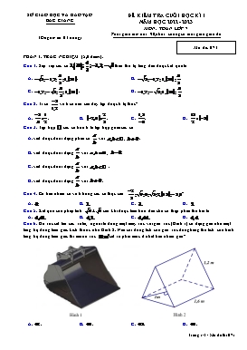 Đề kiểm tra cuối học kì I Toán 7 - Mã đề 071 - Năm học 2022-2023 - Sở GD&ĐT Bắc Giang