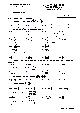Đề kiểm tra cuối học kì I Toán 8 - Mã đề 081 - Năm học 2022-2023 - Sở GD&ĐT Bắc Giang