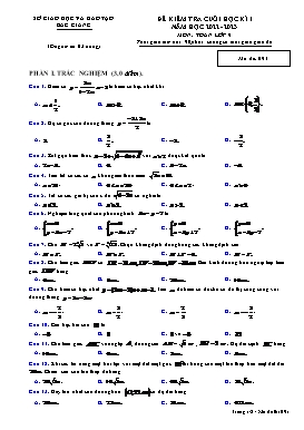 Đề kiểm tra cuối học kì I Toán 9 - Mã đề 091 - Năm học 2022-2023 - Sở GD&ĐT Bắc Giang
