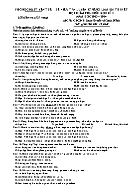 Đề kiểm tra cuối học kì II GDCD 7 - Năm học 2023-2024 - PGD Yên Thế (Có đáp án)