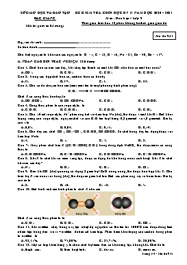 Đề kiểm tra cuối học kì II Hóa học 9 - Mã đề 931 - Năm học 2020-2021 - Sở GD&ĐT Bắc Giang (Có đáp án)