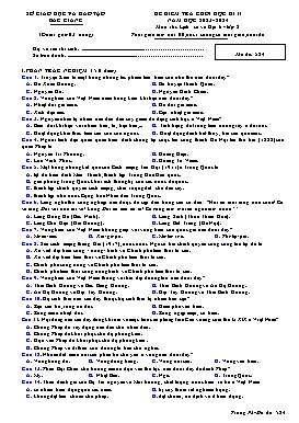 Đề kiểm tra cuối học kì II Lịch sử và Địa lí 8 - Mã đề 584 - Năm học 2023-2024 - Sở GD&ĐT Bắc Giang