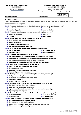 Đề kiểm tra cuối học kì II Tin học 9 - Mã đề 0592 - Năm học 2024-2025 - Sở GD&ĐT Bắc Giang (Có đáp án)