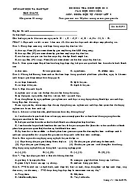 Đề kiểm tra cuối Khoa học tự nhiên 9 - Mã đề 0391 - Năm học 2024-2025 - Sở GD&ĐT Bắc Giang (Có đáp án)