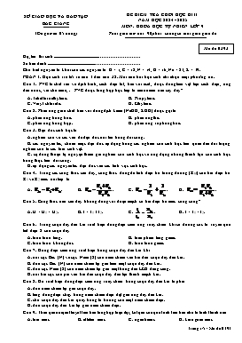 Đề kiểm tra cuối Khoa học tự nhiên 9 - Mã đề 0393 - Năm học 2024-2025 - Sở GD&ĐT Bắc Giang (Có đáp án)
