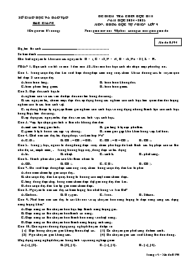 Đề kiểm tra cuối Khoa học tự nhiên 9 - Mã đề 0394 - Năm học 2024-2025 - Sở GD&ĐT Bắc Giang (Có đáp án)