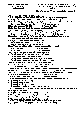 Đề kiểm tra giữa học kì I Địa lí 9 - Năm học 2023-2024 - PGD Yên Thế (Có đáp án)