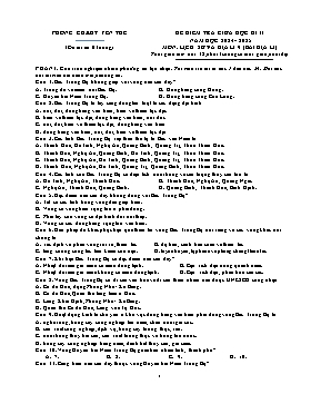 Đề kiểm tra giữa học kì II Lịch sử và Địa lí 9 - Năm học 2024-2025 - PGD Yên Thế (Có đáp án)