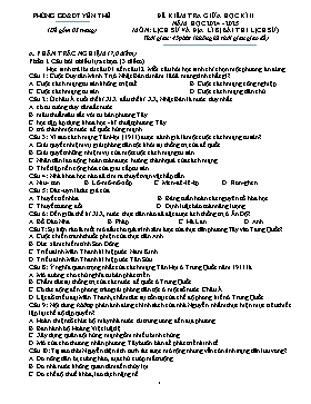 Đề kiểm tra giữa học kì II Lịch sử và Địa lí Lớp 8 - Năm học 2024-2025 - PGD Yên Thế (Có đáp án)