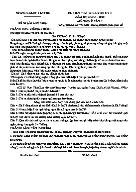 Đề kiểm tra giữa học kì II Ngữ văn 7 - Năm học 2024-2025 - PGD Yên Thế (Có đáp án)