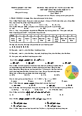 Đề kiểm tra giữa học kì II Toán 7 - Năm học 2023-2024 - PGD Yên Thế (Có đáp án)
