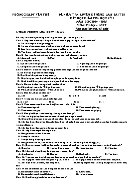 Đề kiểm tra học kì I Tin học 7 - Năm học 2024-2025 - PGD Yên Thế