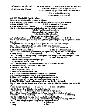 Đề kiểm tra học kì II Lịch sử và Địa lí 6 - Năm học 2023-2024 - PGD Yên Thế (Có đáp án)