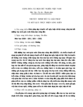 Giải pháp dạy Chuyên đề nghị luận xã hội trong công tác bồi dưỡng học sinh giỏi môn Giáo dục công dân