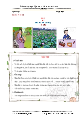 Kế hoạch bài dạy Ngữ văn 6 - Tuần 9-11 - Năm học 2021-2022 - Trường THCS Đa Tốn