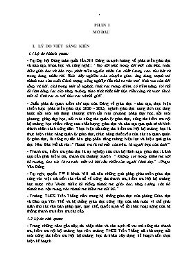 Một số biện pháp nâng cao chất lượng kiểm tra nội bộ trường học tại trường THCS Tiến Thắng