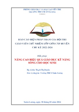 Nâng cao hiệu quả giáo dục kỹ năng sống cho học sinh