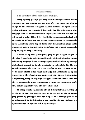 Phương pháp giải một số bài toán hỗn hợp hiđrocacbon dành cho học sinh trung học cơ sở